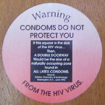 Condoms do not protect - sticker