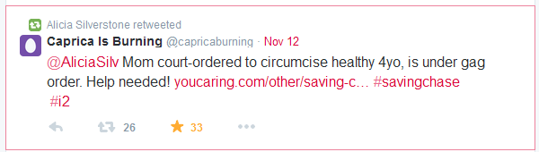 Mom court-ordered to circumcise 4yo is under gag-order. Help needed!