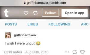 Griffin Barrows ''I wish I were uncut''