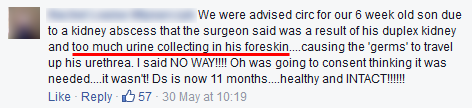 ''urine collecting in his foreskin''