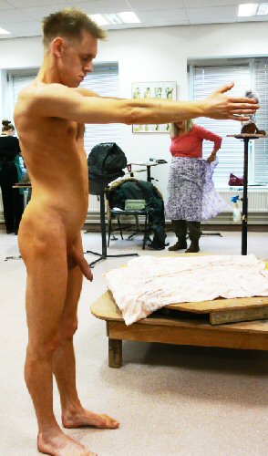 Richi in sculpture class