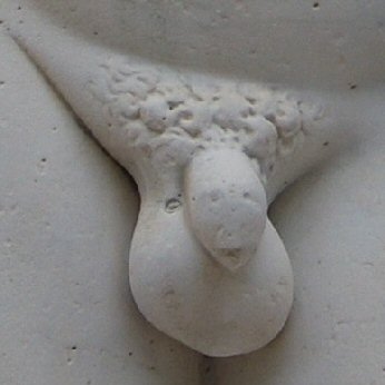 Penis of sculpture, garden of Versailles