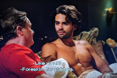 Older man Bunny and hot young topless
                            Latino hustler in bed. Subtitles -Like what? -Foreskin, for starters.