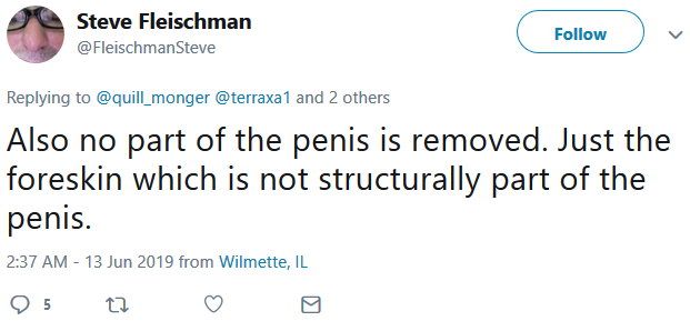 absurd ''no part of the penis...not structurally part''